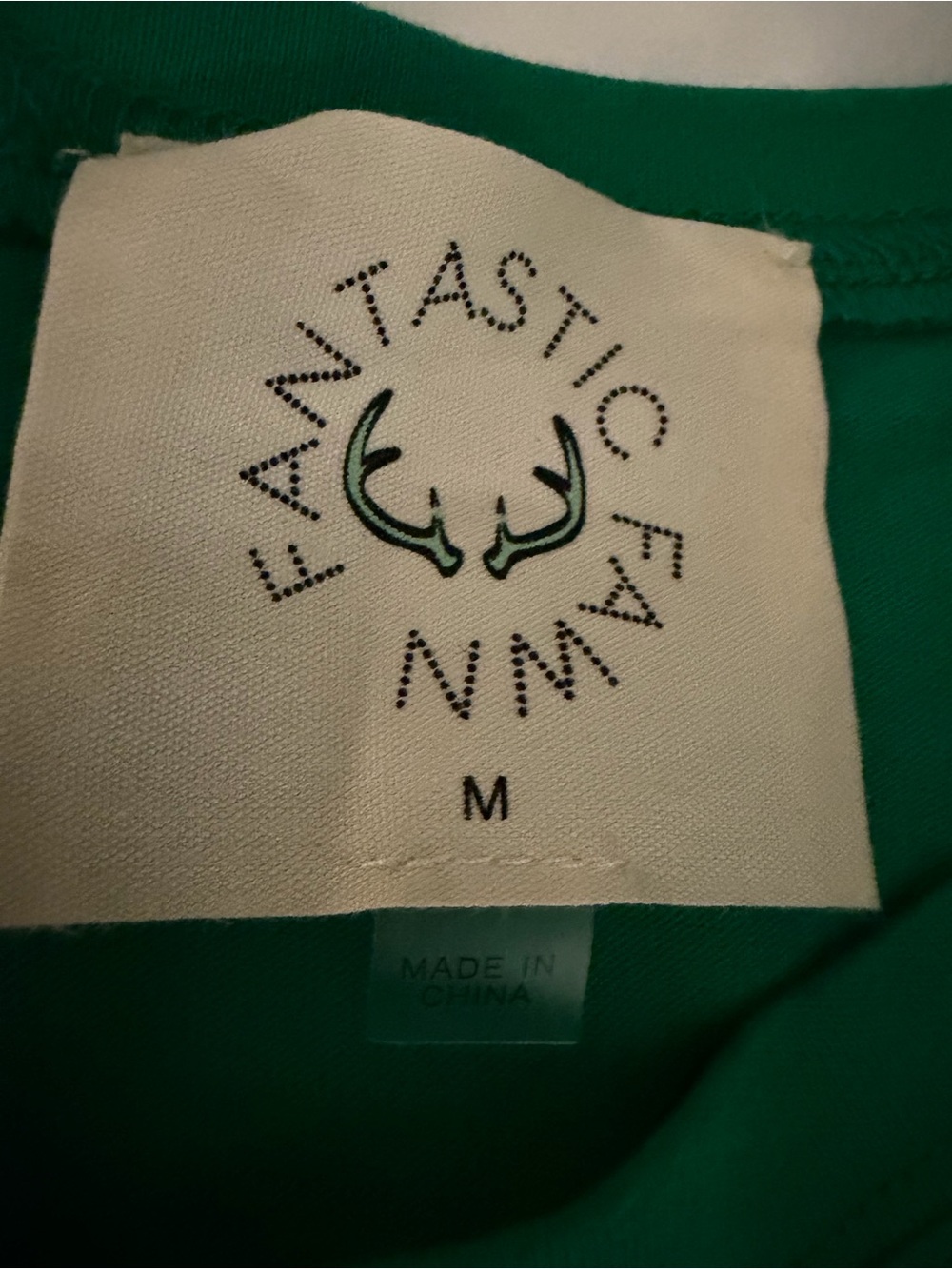 Fantastic Fawn | Sequined Lobster Oversized Tee  | Green & Pink | Medium - Picture 5 of 6